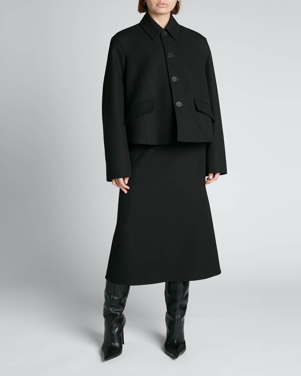 Deconstructed Wool Barathea Jacket